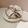 [Processamento e Personalização] Cor Sólida, Alta Qualidade, Elegante, Elegante Retrô Coreano, Scrunchie Fashion Grande para Mulheres