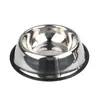 Tazón de acero inoxidable para comida de mascotas con base antideslizante, tazón para perros, tazón para gatos, tazón grueso para mascotas, tazón de alimentación para gatos y perros, venta al por mayor de suministros para mascotas