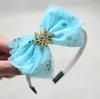 2024 Nuevo Malla Estilo Coreano Doble Capa Mariposa Grande Horquilla para el Cabello de Niñas Princesa Parte Trasera de la Cabeza Azul Accesorios para el Cabello de Niños