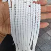6x 4mm pier cor natural não desbota contas de vidro multicoloridas jade de imitação barra de neve pulseira DIY colar joias com contas