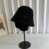 Sombrero de pescador de punto estilo japonés para mujer, sencillo, combinable con todo, transpirable, para primavera y verano, con cara visible, pequeño, liso y abierto.