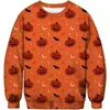 Moderna Sudadera Casual Holgada de Cuello Redondo para Hombre, Serie de Fantasmas de Halloween con Estampado 3D, Nueva para Primavera y Otoño