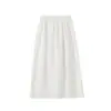 Elegante y Minimalista, Versátil Falda Recta 100% Lino de Cintura Alta, Estilo Old Money Falda de Color Sólido Texturizada con Abertura