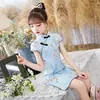 Cheongsam Infantil de Verano Traje Tang para Niña Estilo Chino Vestido Cheongsam Floral para Bebé Nuevo