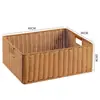 Grande cesta de armazenamento com trama semelhante ao rattan, no estilo INS da moda, perfeita para organizar armários e guarda-roupas, e para armazenamento simples na sala de estar