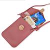 Ventas directas de fábrica moda para mujer candado bandolera PU cuero pantalla táctil billetera para teléfono móvil femenina retro estudiante hebilla billetera pequeña