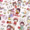 300 folhas de adesivos para diário manual sem repetição, coração de menina fofa, DIY, diário manual, desenho animado, material decorativo fofo, adesivos de papel