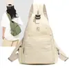 Mochila Nueva de Nylon para Mujer, Estilo Coreano de Moda, Moderna y Versátil, Mochila Pequeña de Color Sólido para Viajes Casuales, Bolso para Mujer