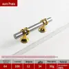 Puxador de Porta de Armário Nórdico Alongado de Cobre Luxo Leve Dourado Simples em Forma de T Acessórios de Aço Inoxidável Puxador de Porta de Armário
