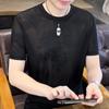 Camiseta Masculina Fenghuo Nova de Verão Estilo Coreano Manga Curta, Fashion e Versátil, Secagem Rápida Seda Gelo Manga Curta Marca Tendência, Retornável