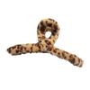 Clip Coreano de Felpa con Estampado de Leopardo para Mujer Otoño e Invierno Grande Mao Elegante Horquilla Parte Trasera de la Cabeza Elegante Clip de Horquilla Tiburón