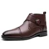 Botas Chelsea de inverno tamanho grande para homens, corte baixo estilo britânico com zíper lateral, moda formal de luxo business casual Botas Martin