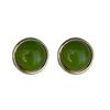 Nuevos aretes de botón estilo francés 2023 verde leche blanco estilo retro único estilo Anna aretes para mujer aretes de temperamento elegante