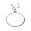 Mecanismo de Cierre Cadena Pulsera de Plata S925 Fila Única Circonita Diamante Artificial Pulsera Venta Directa de Fábrica
