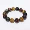 Pulsera de Piedra Ojo de Tigre Tricolor Natural para Hombres y Mujeres, Pulsera de Cristal Ojo de Tigre, Suministro al por Mayor