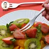 Nova Garfo de Aço de Alta Qualidade em Aço Inoxidável Alto Valor Estilo Japonês Doméstico Hotel Louça Garfo de Frutas Garfo de Sobremesa T177