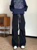 Pantalones Casuales de Trabajo Lisos Plisados para Hombre Rectos Sueltos Pierna Ancha Caída Versátiles Simples Sensación Relajada Cordón Pantalones Largos