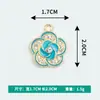 Pingente de Flor de Camélia Estilo Europeu e Americano com Strass e Liga de Esmalte, Design de Pingente Único Acessórios para Joias DIY, Fornecimento Atacadista Transfronteiriço