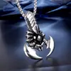 Moda Tendencia Masculino Guapo Escorpión Rojo y Negro Gema Colgante Accesorios Joyería Personalizada para Hombres