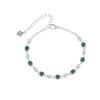 Pulseira de Prata S925 Esterlina com Pingente de Veado, Jade, Design Vintage de Luxo Leve, com Contas Redondas Sete Estrelas, Elegante e de Alto Padrão