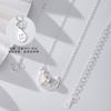 Collar con colgante de estrella y luna de plata esterlina S999 para mujer, estilo frío, elegante cadena para clavícula, diseño de lujo ligero, exquisita cadena de plata para el cuello