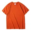 Camiseta de Algodón Manga Corta para Hombre Verano Transpirable Cuello Redondo Camiseta Deportiva Exterior Color Sólido Ropa de Trabajo Comercio Exterior Mayorista