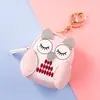 Búho Creativo Monedero Llavero Colgante Distintivo Lindo Mini para Mujer Bolsa para Tarjetas de Gran Capacidad Bolsa Pequeña para Tarjetas Adornos Colgantes