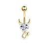Oriente Médio mais vendido anel de umbigo dourado estilo zircônia diamante prego de umbigo fivela de umbigo joias para piercing anéis de umbigo