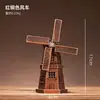 Adornos Creativos de Molino de Viento Holandés, Artesanías, Decoración Retro Europea para Estanterías, Gabinete de Sala de Estar, Gabinete de Vino, Librero, Muebles Pequeños