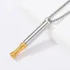 Colar de Respiração para Meditação Colorido Emendado em Aço Inoxidável com Pingente de Apito Removível Ferramenta para Cessação do Tabagismo Aromaterapia Respiração para Meditação