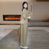 Elegante y sencillo conjunto de dos piezas de algodón y lino para mujer, pantalones de pierna ancha, conjunto de verano 2026, cuerpo suelto que disimula, transpirable, moderno, conjunto para mamá