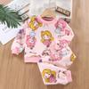 Traje cálido de franela para otoño e invierno para niños, acolchado y grueso, ropa para el hogar, ropa de otoño y pantalones largos, conjunto de ropa interior para niños y niñas