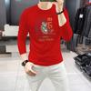 Estação Europeia Nova Camiseta Masculina de Manga Comprida Hot Diamond Cabeça de Tigre 3D Camiseta Masculina de Outono para Usar por Baixo Confortável Indústria Pesada Trbottomy Masculino