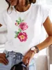 Ropa Moda Amor Planta Lindo Encantador Estilo Camisa de Manga Corta