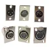 Enchufe Socket XLR de 3 Núcleos 4 Núcleos 5 Núcleos Metal XLR Hembra Audio Audio Hembra XLR Socket para Montaje en Panel