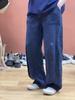Pantalones Populares de Lino Coloridos para Mujer Verano 2025 Moda Simple Holgados Aspecto Adelgazante Versátiles Pantalones Casuales Pantalones de Barrer el Piso 67320