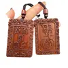 Pingente de etiqueta de madeira de jujuba roxa micro tabu marca de madeira de jujuba figura de cinco yue cinco trovões pingente de madeira de jujube madeira de jujube lei