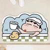 Tapete de Chão Absorvente de Água Antiderrapante para Banheiro Desenho Animado Crayon Shin-Chan Porta do Banheiro Vaso Sanitário Tapete Macio de Lama Diatomácea para os Pés