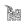 [Procesamiento Personalizado] Colgante de Acero Inoxidable con Incrustaciones de Diamantes de 26 Letras Estilo Europeo y Americano Transfronterizo para Collar y Pendientes DIY Accesorios Hechos a Mano
