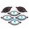 Accesorios para joyería DIY conector de ojos de diablo chapado en oro de cobre puro no se cae taladro no se decolora pulsera