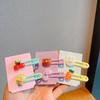 Doces crianças amor grampo de cabelo menina bonito doce palavra franja grampo de cabelo bico de pato lado cocar acessórios de cabelo clipe