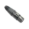 Conector XLR macho-hembra de 3 pines, enchufe de audio para micrófono chapado en oro, tipo soldadura para mezclador de micrófono.