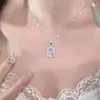 Collar de Acero de Titanio Floral Estilo Coreano Femenino Joker Exquisita Cadena para Clavícula Venta Directa de Fábrica Tendencia Caliente en TikTok Live En stock