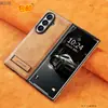 Adecuado para teléfono Samsung Z Fold 8 Ultra, funda protectora con soporte, tapa abatible, diseño plegable, resistente a caídas, funda de cuero de color sólido