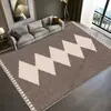 Alfombra Moderna de Lujo Ligero para Sala de Estar, Manta Gruesa de Alto Grado para Mesita de Noche de Dormitorio, Alfombra Resistente a Manchas para Mesa de Café, Alfombra Doméstica de Cobertura Total