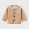 Cárdigan chaqueta cálida de tres capas para bebé e infantil estilo otoño e invierno ropa para bebés niños y niñas ropa superior cálida chaqueta pequeña de primavera y otoño