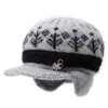 Nuevo gorro cálido de otoño e invierno para mujeres de mediana edad y ancianos, con protección para las orejas y forro de polar, perfecto para la abuela y el abuelo