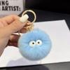 Lindo Llavero Colgante Personalizado de Imitación de Piel de Conejo Rex Pequeño Briqueta para Coche Ins Bola de Piel de Felpa Colgante para Mochila Escolar Regalo