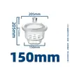 Aparelho de Secagem Laboratório-Tamanho Aspirador Placa Cerâmica Marrom Transparente Pote à Prova de Umidade Instrumento Químico Industrial Recipiente de Vidro para Secagem