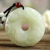 Colgante Zodiaco de Jade Verde y Blanco Jade Afgano Colgante de Collar de Jade Natural Hebilla de Seguridad Colgante de Jade Suministro en Vivo